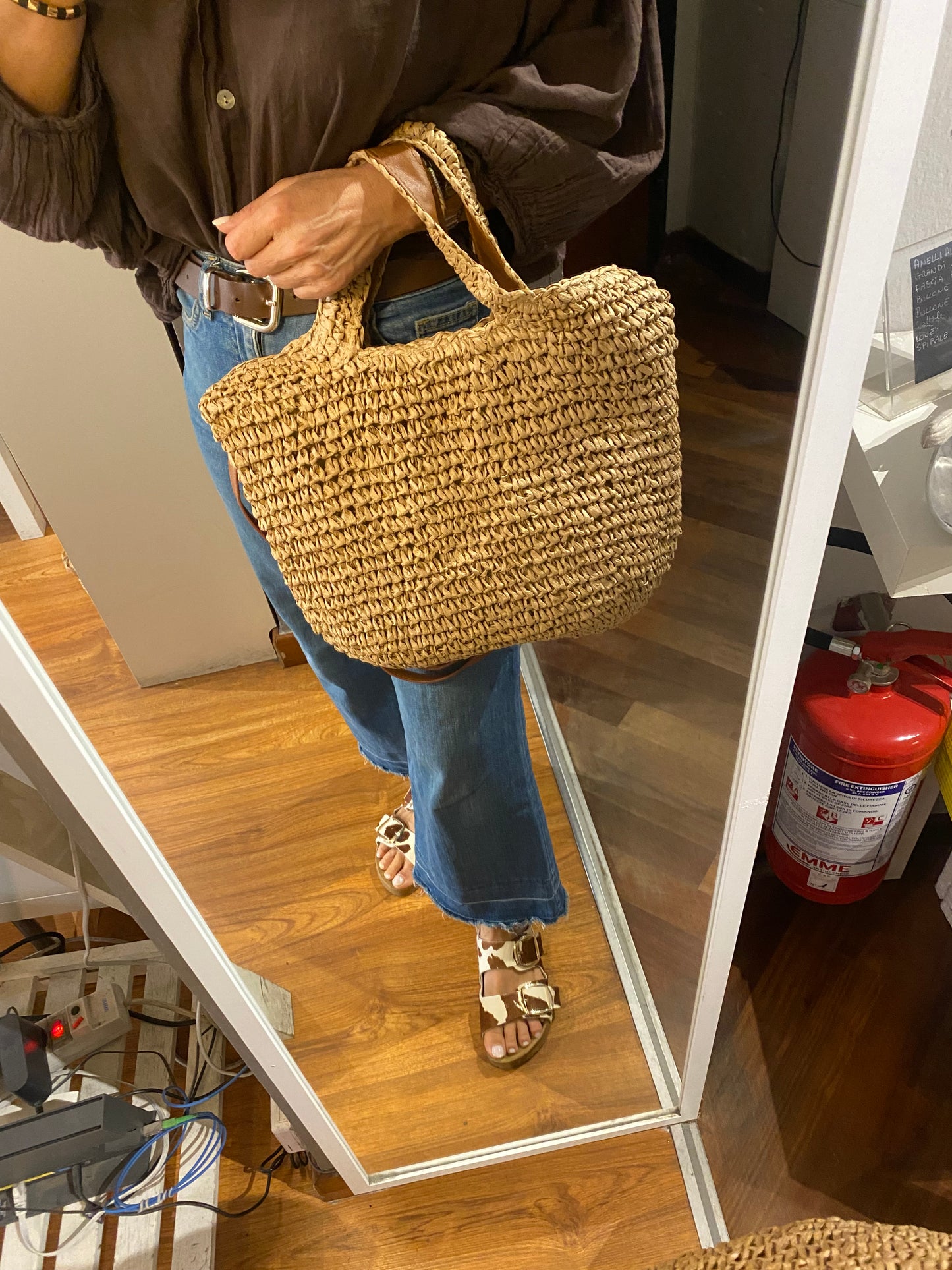 Borsa shopper in rafia