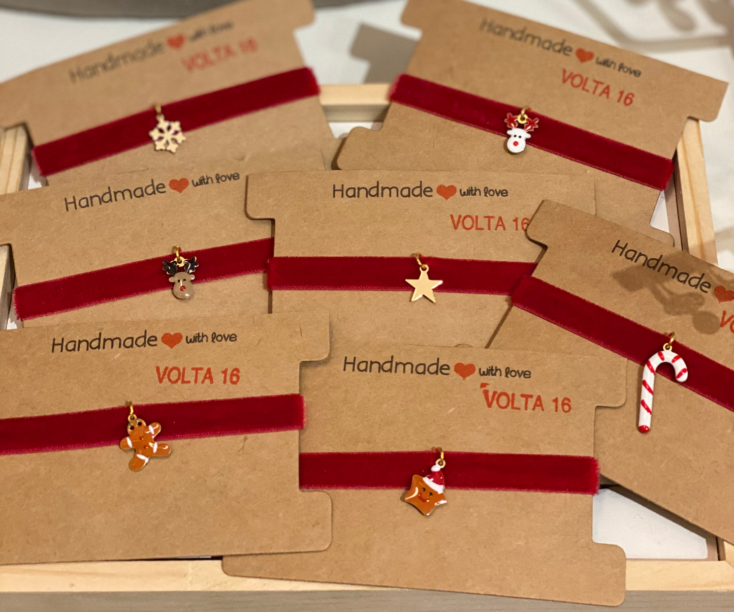 Braccialetti velluto rosso