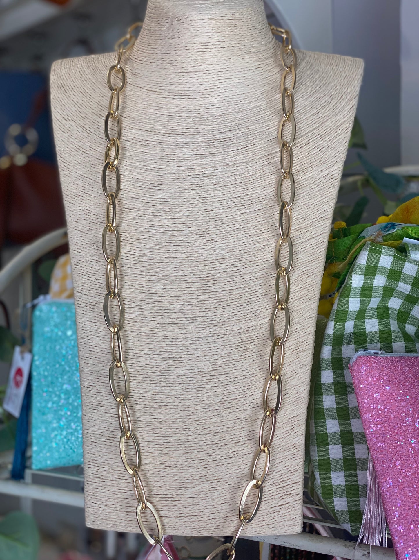 Collana lunga in alluminio