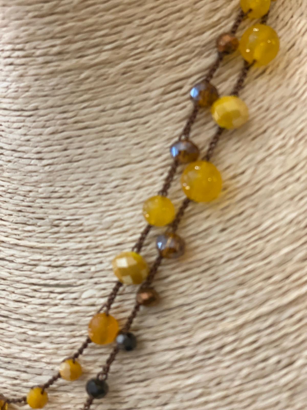 Collana lunga pietre dure "Le Giravolte"