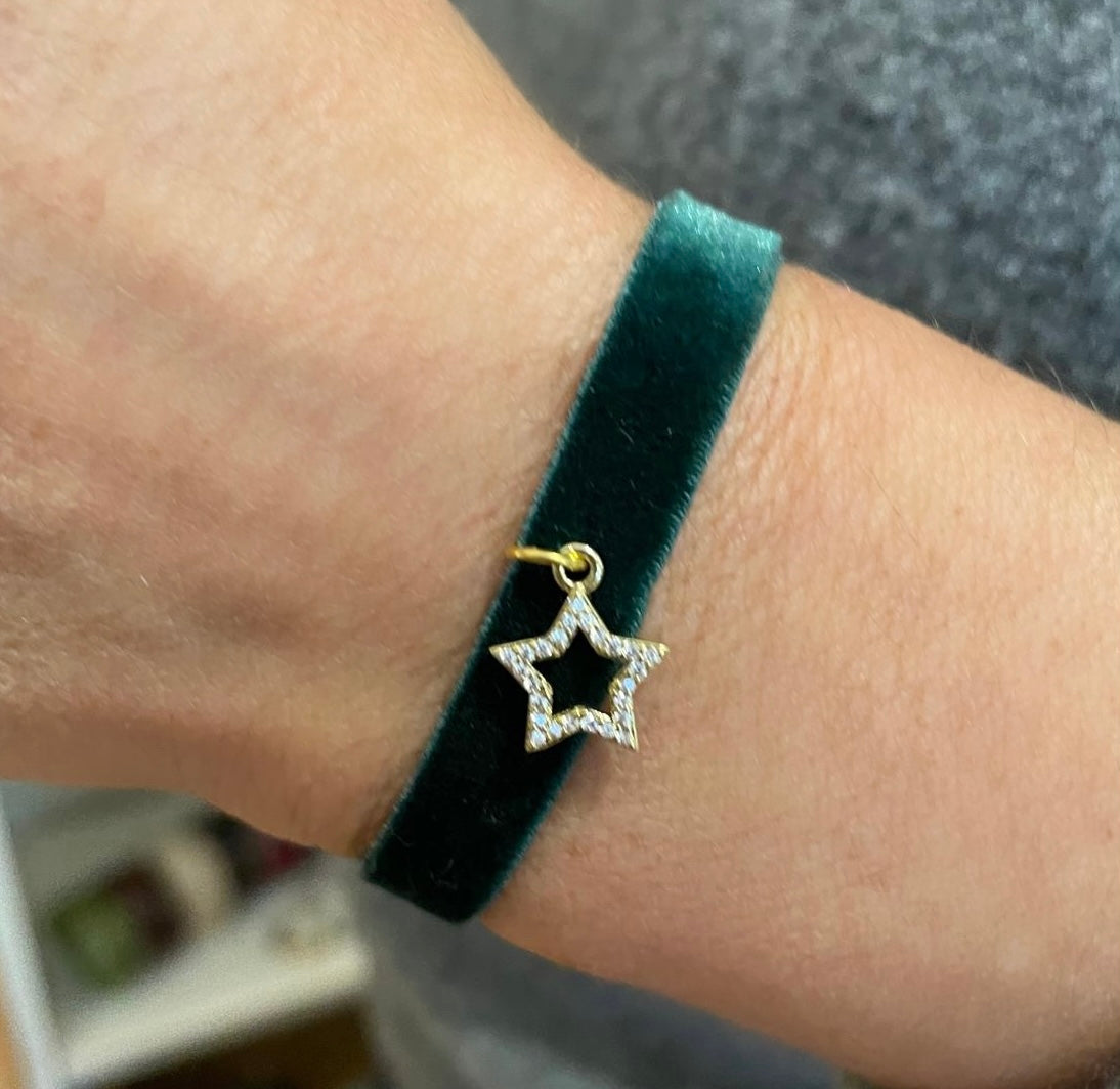 Braccialetti velluto stella zirconi ⭐️