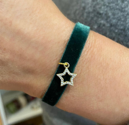 Braccialetti velluto stella zirconi ⭐️