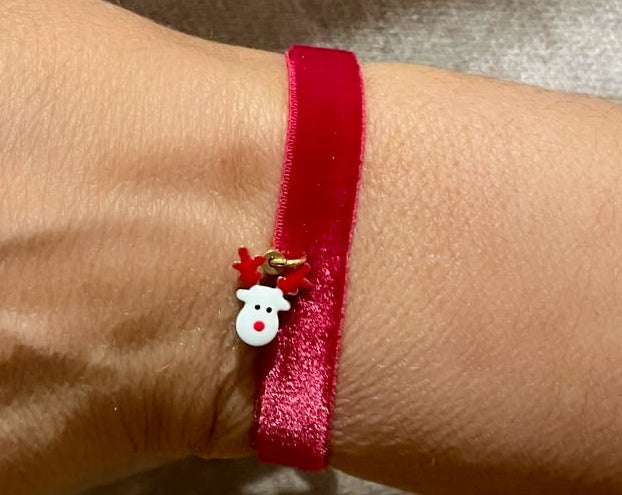 Braccialetti velluto  rosso