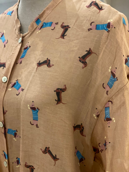 Camicia cotone e seta bassotti