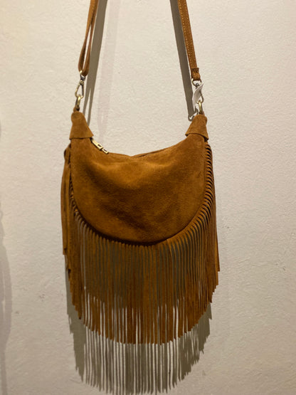 Borsa tracolla frange