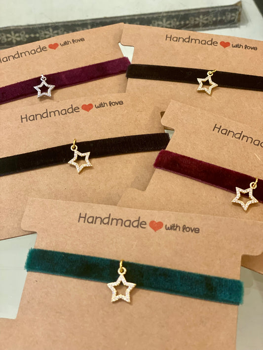 Braccialetti velluto stella zirconi ⭐️