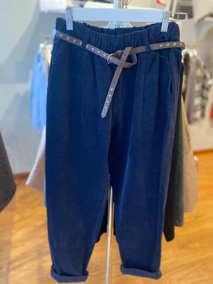 Pantaloni velluto con elastico