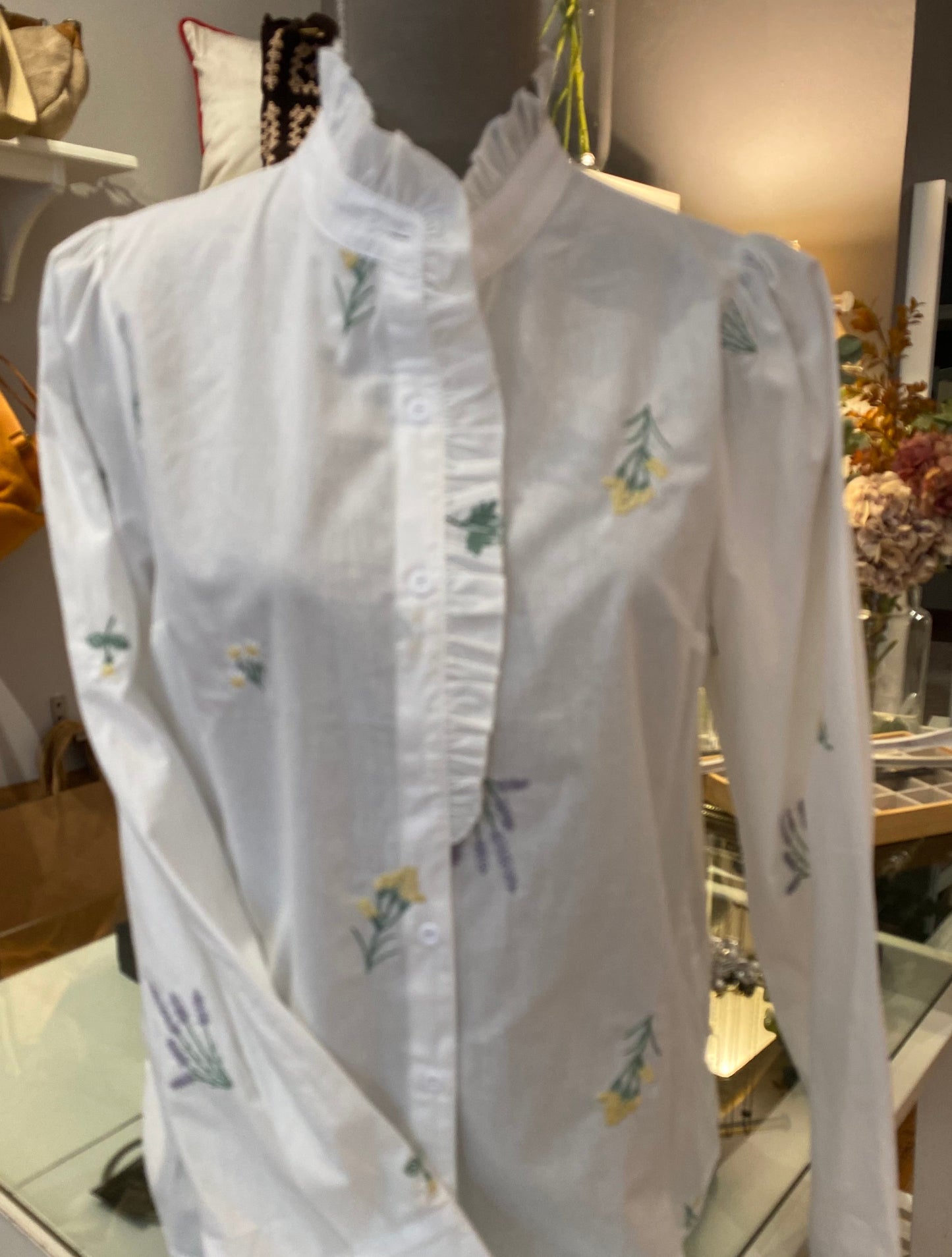 Camicie ricamate 100%cotone
