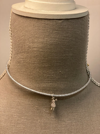 Girocolli magnetici con pendente in zirconi