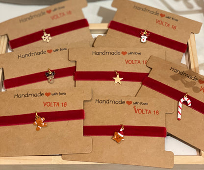 Braccialetti velluto  rosso