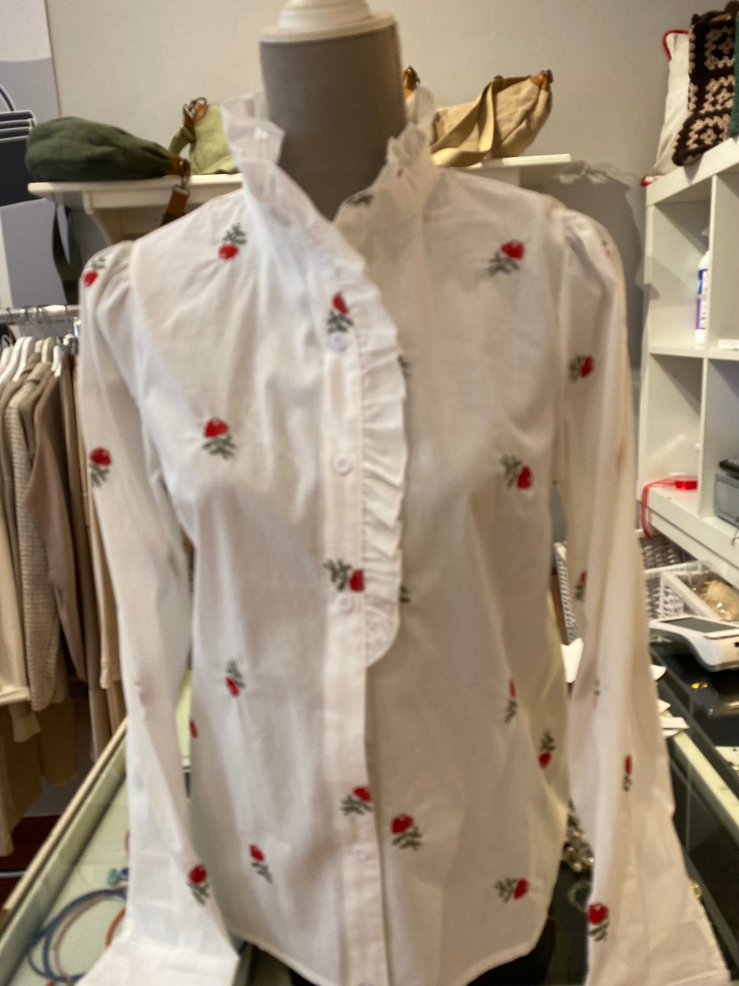 Camicie ricamate 100%cotone