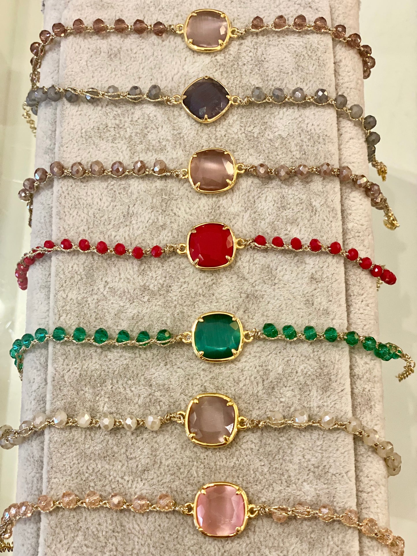Braccialetti cristalli con centrale