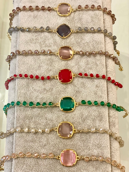 Braccialetti cristalli con centrale