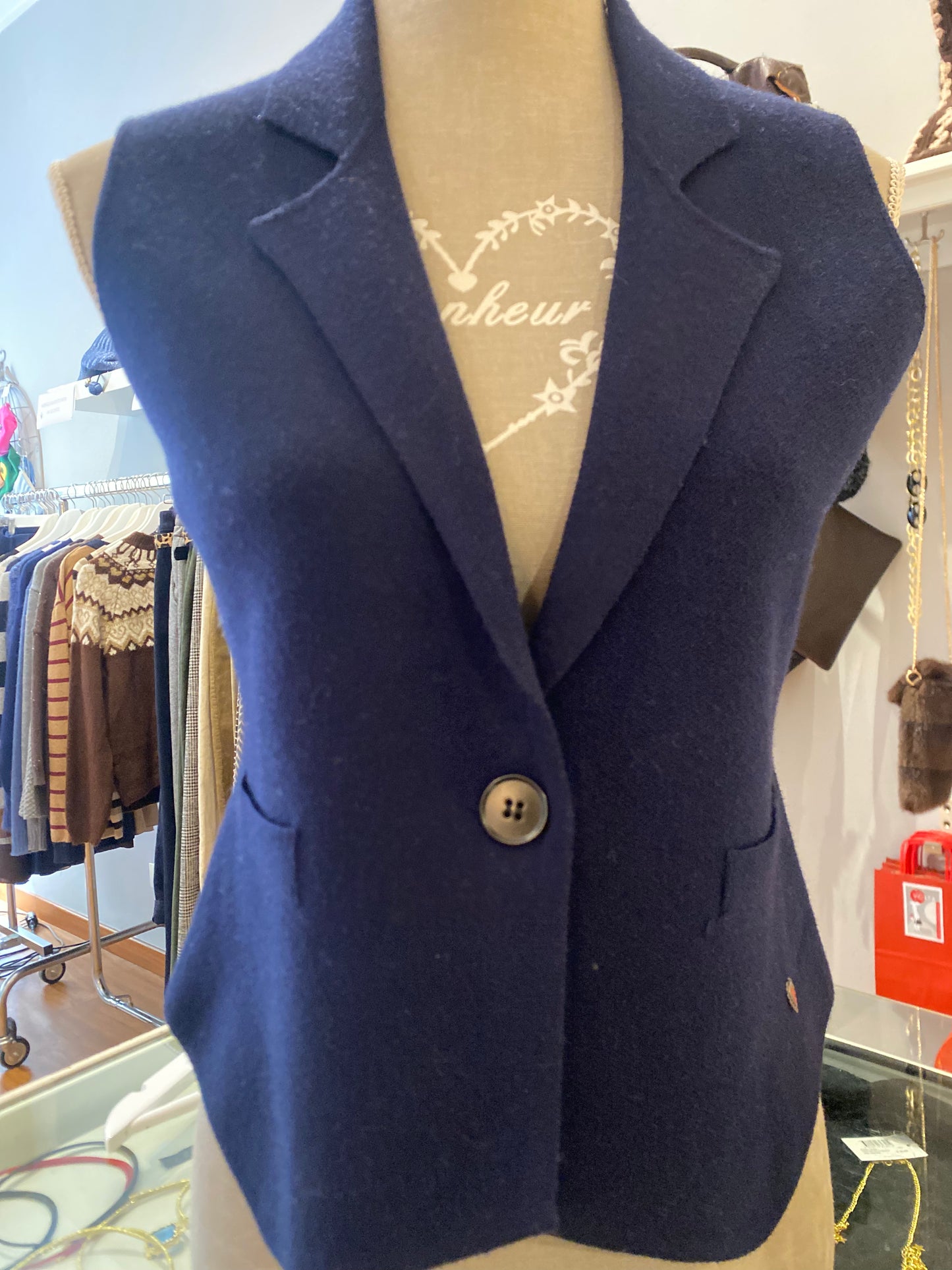 Gilet maglia bottone