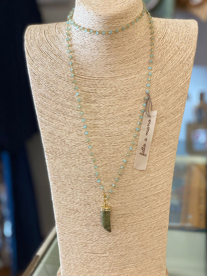 Collana lunga - Corno pietra piccolo