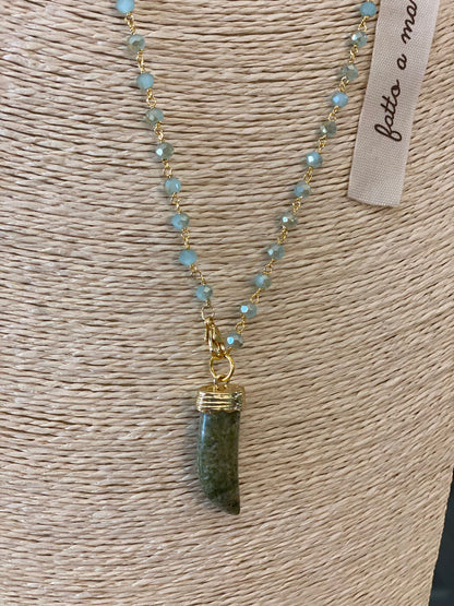 Collana lunga - Corno pietra piccolo